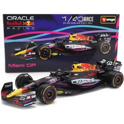 Burago Red Bull F1 RB19 Max Verstappen Miami 1:43 - Publicité Burago Red Bull F1 RB19 Max Verstappen Miami 1:43 - Publicité