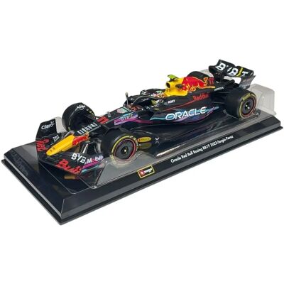 Modèle Red Bull RB19 - F1 en tôle 1:24 - Emballage premium avec casque - Publicité Modèle Red Bull RB19 - F1 en tôle 1:24 - Emballage premium avec casque - Publicité