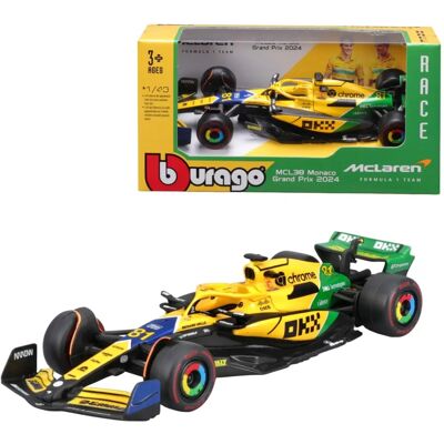 Burago McLaren F1 MCL38 2024 Piastri Senna - Die-cast Model Car Burago McLaren F1 MCL38 2024 Piastri Senna - Die-cast Model Car