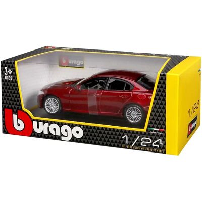 Bburago Alfa Romeo Giulia 2016 Model - 1:24 Scale Red Sports Car Bburago Alfa Romeo Giulia 2016 Model - 1:24 Scale Red Sports Car