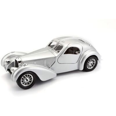 Model Bugatti Atlantic 1:24 stříbrný - Kovový model auta Model Bugatti Atlantic 1:24 stříbrný - Kovový model auta