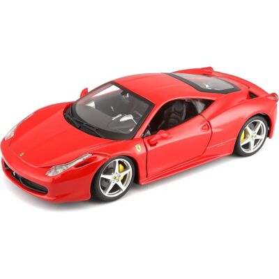 Model Ferrari 458 Italia Bburago - Měřítko 1:24 - Červená Model Ferrari 458 Italia Bburago - Měřítko 1:24 - Červená