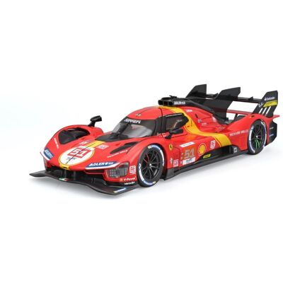Ferrari 499P LMH 2023 51 - Vermelho - Modelo de carro desportivo Ferrari 499P LMH 2023 51 - Vermelho - Modelo de carro desportivo