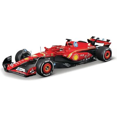 Burago Ferrari F1 SF-24 Modellauto - Premiumverpackung mit Helm Burago Ferrari F1 SF-24 Modellauto - Premiumverpackung mit Helm