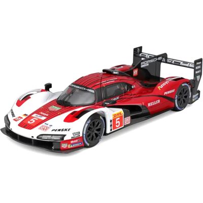 Burago Porsche 963 - 1:24 Scale Car Model - Red and White Burago Porsche 963 - 1:24 Scale Car Model - Red and White