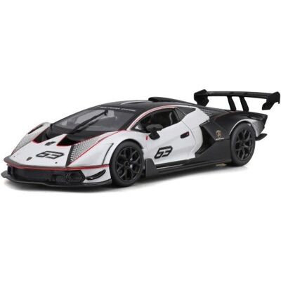 Lamborghini Essenza SCV12 Supercar - 1/24 Model, White-Black Lamborghini Essenza SCV12 Supercar - 1/24 Model, White-Black