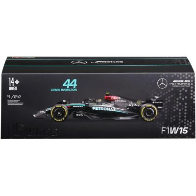 Mercedes F1 W15 EQ Performance Team AMG Petronas Motorsport 44 Lewis Hamilton 2024 - Spielzeugauto Mercedes F1 W15 EQ Performance Team AMG Petronas Motorsport 44 Lewis Hamilton 2024 - Spielzeugauto