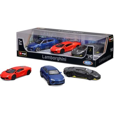 Set de autos Lamborghini 1:43 de Bburago - 3 Piezas Set de autos Lamborghini 1:43 de Bburago - 3 Piezas