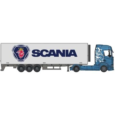 Bburago 1:43 Truck with trailer - Scania 770 S - White Trailer Eibach Bburago 1:43 Truck with trailer - Scania 770 S - White Trailer Eibach