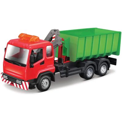 Bburago 18/32264 Stavební vozidlo - Měřítko 1:32, Metalický, s Vozíkem a Jeřábem Bburago 18/32264 Stavební vozidlo - Měřítko 1:32, Metalický, s Vozíkem a Jeřábem