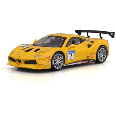 Burago Ferrari 488 Challenge Gelb Modell - Diecast Auto 1:43 Burago Ferrari 488 Challenge Gelb Modell - Diecast Auto 1:43
