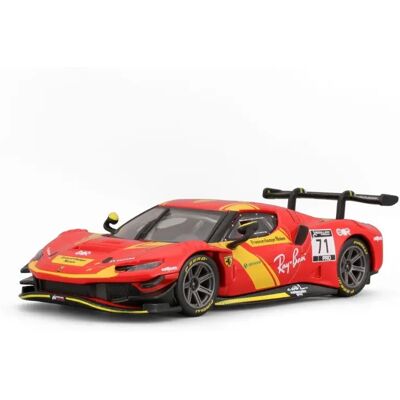 Ferrari 296 GT3 Red/Yellow Diecast Model - Sports Car Ferrari 296 GT3 Red/Yellow Diecast Model - Sports Car
