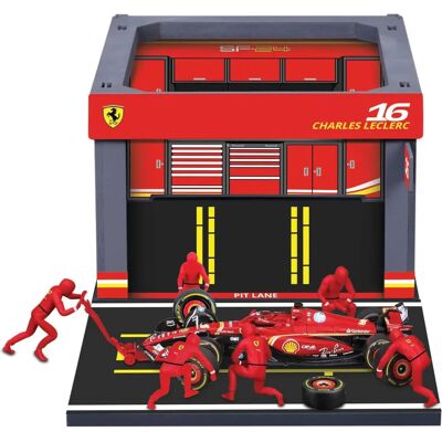 Burago 36862L Miniaturowy Zestaw Pit Stop - Akcesoria Ferrari Leclerc Burago 36862L Miniaturowy Zestaw Pit Stop - Akcesoria Ferrari Leclerc