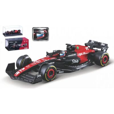 Bburago Alfa Romeo C43 V Bottas Czerwony/ Czarny Samochód sportowy - Sports Car Model Bburago Alfa Romeo C43 V Bottas Czerwony/ Czarny Samochód sportowy - Sports Car Model