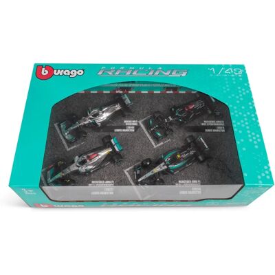 Bburago Lewis Hamilton F1 Model Race Car Set - 4 Pack Bburago Lewis Hamilton F1 Model Race Car Set - 4 Pack