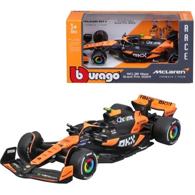 Burago MCLAREN F1 MCL38 Mercedes Team 1:43 Model - Soft Housing - F1 Car Burago MCLAREN F1 MCL38 Mercedes Team 1:43 Model - Soft Housing - F1 Car
