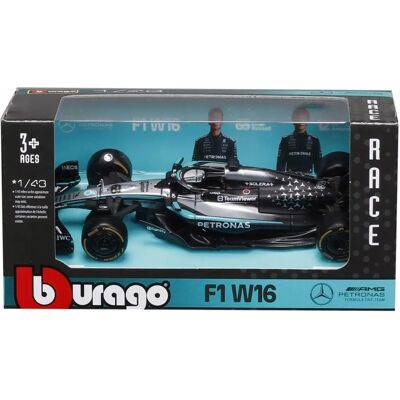 Modèle Mercedes GP F1 W16 de Burago - Échelle 1:43 - Zamac Modèle Mercedes GP F1 W16 de Burago - Échelle 1:43 - Zamac