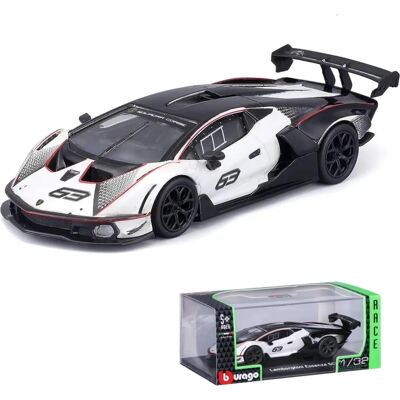 Model v měřítku Lamborghini Essenza SCV12 - Bílá-Černá - Model auta Model v měřítku Lamborghini Essenza SCV12 - Bílá-Černá - Model auta