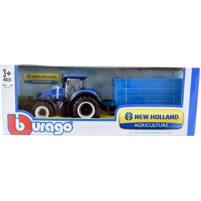 Bburago New Holland T7.315 Traktor mit Anhänger - Traktor Bburago New Holland T7.315 Traktor mit Anhänger - Traktor