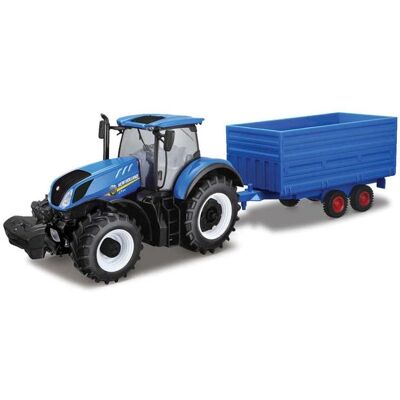 New Holland T7.315 Tractor & Hay Trailer - Farm Vehicle Model New Holland T7.315 Tractor & Hay Trailer - Farm Vehicle Model