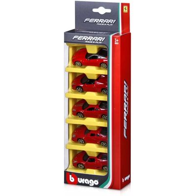 Zestaw 5 modeli Ferrari Bburago Skala 1:64 Zestaw 5 modeli Ferrari Bburago Skala 1:64