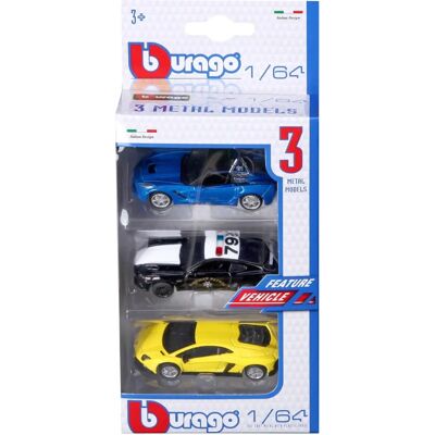 Burago 3er Set Straßenfahrzeuge - Spielzeugauto Burago 3er Set Straßenfahrzeuge - Spielzeugauto