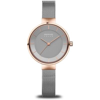 Relógio Feminino Solar Bering Modelo 14631-369 - Clássico, Cinza, Aço inoxidável Relógio Feminino Solar Bering Modelo 14631-369 - Clássico, Cinza, Aço inoxidável