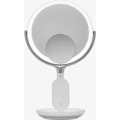 Sharper Image kabelloser Lade-Spiegel - 12 Zoll LED, 5X Zoom - Keine Farbe - Badezimmer Sharper Image kabelloser Lade-Spiegel - 12 Zoll LED, 5X Zoom - Keine Farbe - Badezimmer
