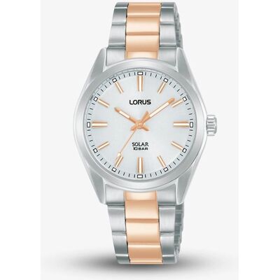 Lorus White Solar Watch - Stainless Steel Classic Analogue Lorus White Solar Watch - Stainless Steel Classic Analogue
