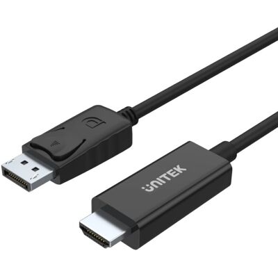 Adaptateur HDMI à DisplayPort Unitek Y-5118CA - 1,8 m - Publicité Adaptateur HDMI à DisplayPort Unitek Y-5118CA - 1,8 m - Publicité