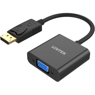 Adaptateur Unitek Y-5118E DisplayPort à VGA noir Adaptateur Unitek Y-5118E DisplayPort à VGA noir