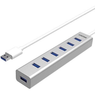 Unitek Y-3090 USB 3.2 Hub - Silber Unitek Y-3090 USB 3.2 Hub - Silber