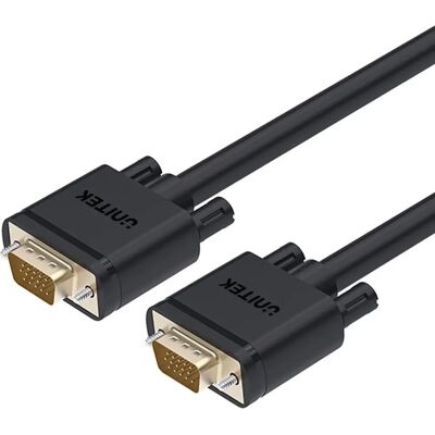 Cavo VGA Unitek Y-C505G - 5m - Supporta 1080p - Nero Cavo VGA Unitek Y-C505G - 5m - Supporta 1080p - Nero