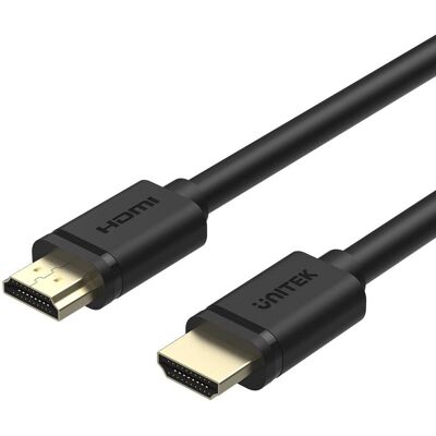 Câble HDMI Unitek Y-C137M - 1,5 m - Noir - Supporte 4K - Publicité Câble HDMI Unitek Y-C137M - 1,5 m - Noir - Supporte 4K - Publicité