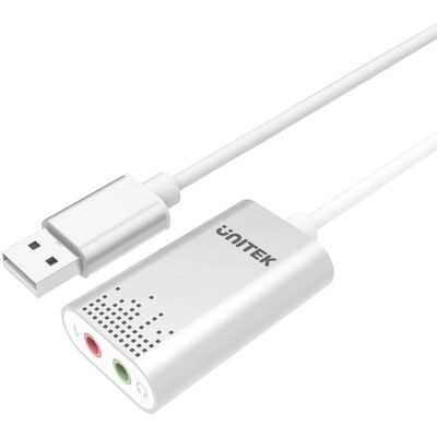 Convertitore audio Unitek Y-247A - Argento - 16-bit, USB 2.0, Stereo Convertitore audio Unitek Y-247A - Argento - 16-bit, USB 2.0, Stereo