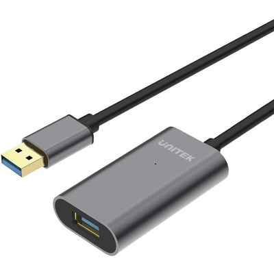 Kabel przedłużacz USB Unitek Y-3005 - 10m - Szary - USB 3.2 Kabel przedłużacz USB Unitek Y-3005 - 10m - Szary - USB 3.2
