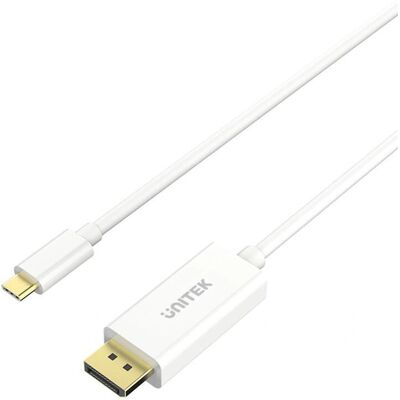 Unitek V400A USB Kabel - 1,8 m - USB C auf DisplayPort - Weiß Unitek V400A USB Kabel - 1,8 m - USB C auf DisplayPort - Weiß