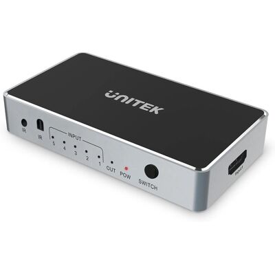 Unitek V1110A HDMI Umschalter - 5 Eingänge 1 Ausgang 4K Unitek V1110A HDMI Umschalter - 5 Eingänge 1 Ausgang 4K