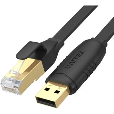 Câble réseau Unitek USB-RJ45 - 1,8 m - Noir Câble réseau Unitek USB-RJ45 - 1,8 m - Noir