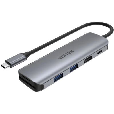 Unitek H1107D Podstawka do laptopa - USB-C, HDMI, SD, 6 USB Unitek H1107D Podstawka do laptopa - USB-C, HDMI, SD, 6 USB