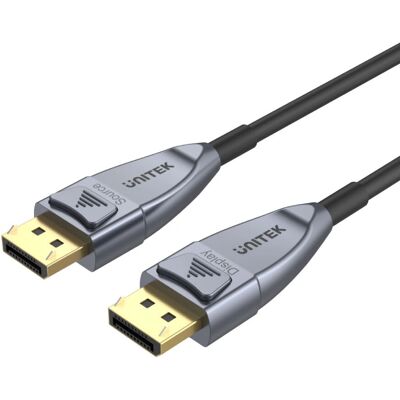 Kabel DisplayPort Unitek C1617GY - 15m - Obsługuje 4K/8K - Aktywny Optyczny Kabel DisplayPort Unitek C1617GY - 15m - Obsługuje 4K/8K - Aktywny Optyczny