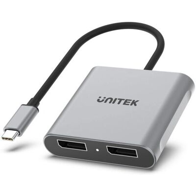 Adaptador de video Unitek V1404A - 8K 60Hz - 2x DP 1.4 Adaptador de video Unitek V1404A - 8K 60Hz - 2x DP 1.4