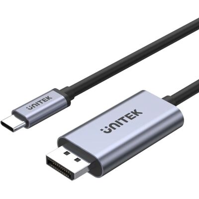 Kabel USB-C na DisplayPort Unitek V1409A - 2m - Czarny/Szary Kabel USB-C na DisplayPort Unitek V1409A - 2m - Czarny/Szary