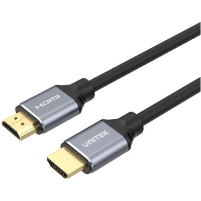 Câble HDMI Unitek C140W - 5m - Noir - HDMI 2.1 - Publicité Câble HDMI Unitek C140W - 5m - Noir - HDMI 2.1 - Publicité