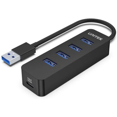 Unitek H1117A Hub USB - 4 Porty, 10W, Czarny Unitek H1117A Hub USB - 4 Porty, 10W, Czarny