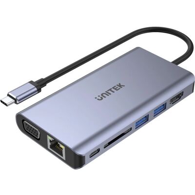 Unitek D1019B USB-C Hub 8-in-1 - USB-Hub Unitek D1019B USB-C Hub 8-in-1 - USB-Hub