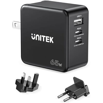 Unitek P1117B Universele Zwarte Oplader - Oplader Unitek P1117B Universele Zwarte Oplader - Oplader