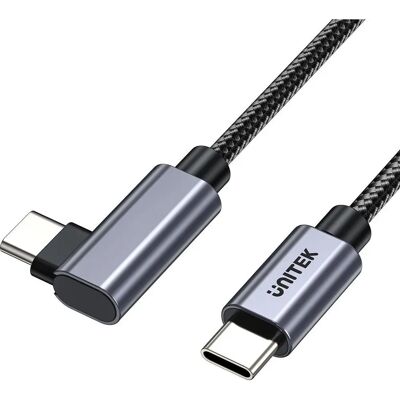 Câble USB-C Unitek - 3m, Noir/Argent, Charge rapide - Publicité Câble USB-C Unitek - 3m, Noir/Argent, Charge rapide - Publicité