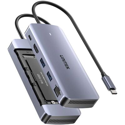 Unitek Aktiver Hub USB-C 10GBPS M.2 HDMI PD 100W - USB-Hub Unitek Aktiver Hub USB-C 10GBPS M.2 HDMI PD 100W - USB-Hub