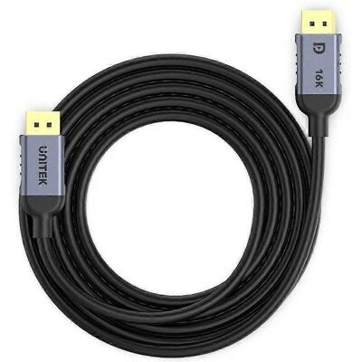 Unitek C1626gy01-1M Displayport 2.1 Schwarz - Video Kabel Unitek C1626gy01-1M Displayport 2.1 Schwarz - Video Kabel